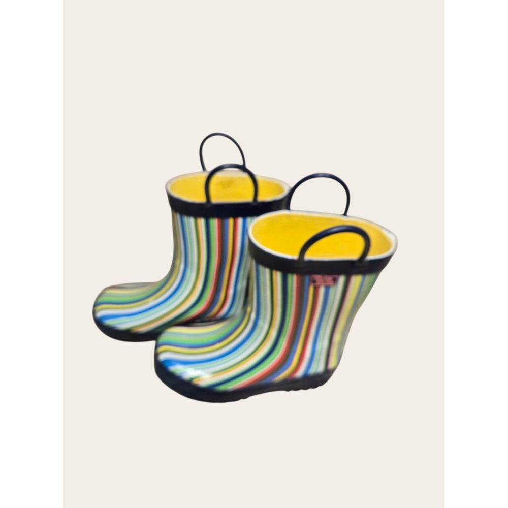 Pluie Pluie Toddler  Unisex Rain Boot Striped Shoes Multicolor Size 9